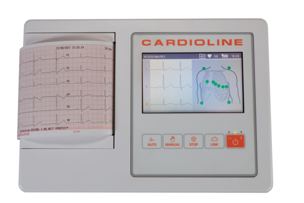 Electrocardiógrafo Cardioline ECG 100L 12 derivações