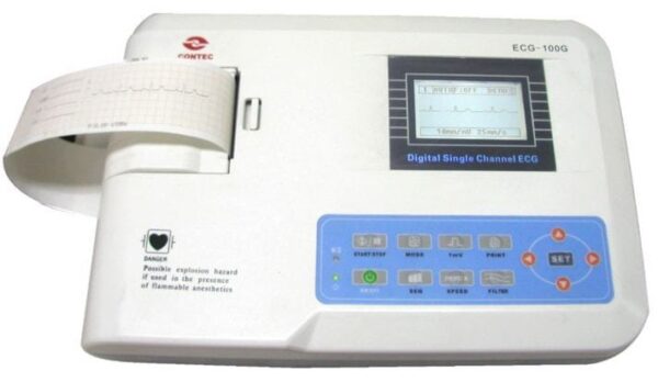 Electrocardiograf digital ECG100G cu 1 canal cu afișaj LCD