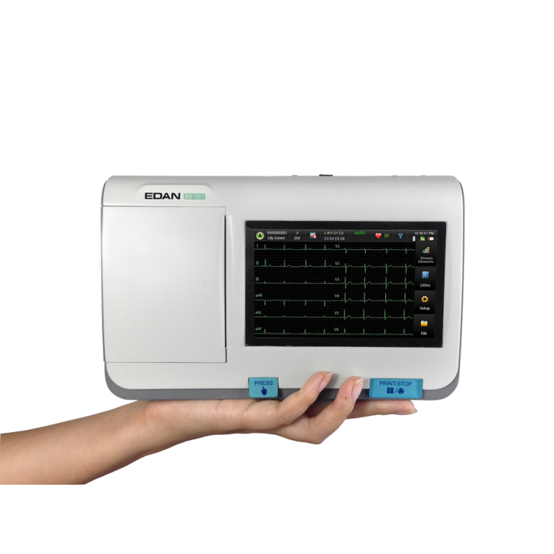 Electrocardiógrafo Portátil de 3 canales con Impresora térmica ECG300G -  Logarsalud