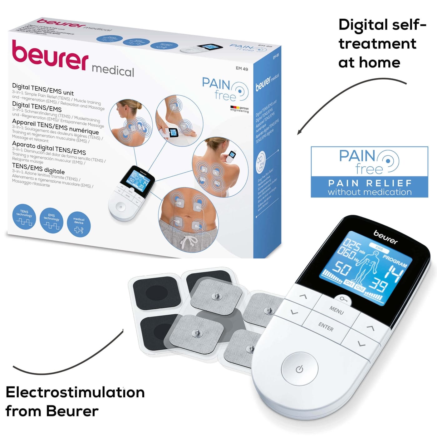 Aparato digital TENS/EMS de Beurer - EM 49 