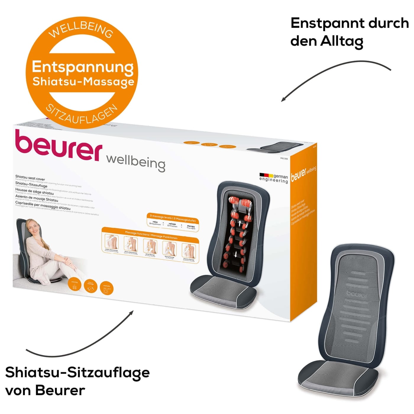 Beurer MG 315 Shiatsu-Massagesitz - Beurer MG 315